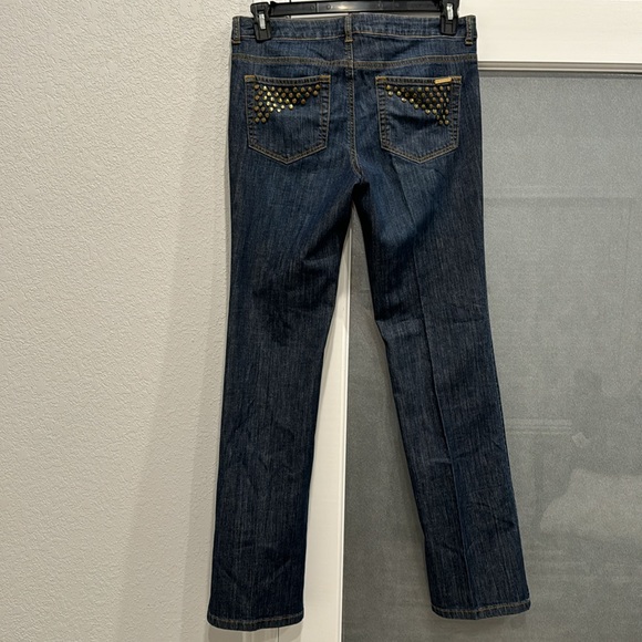 Slightly used, only worn one time, Michael Kors jeans, dark denim, size 8. - Picture 3 of 6